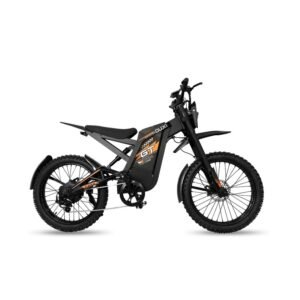 GT2000 elektrinis dviratis 1000W, galinis–šoninis vaizdas, matomas galinis variklis stebulėje, grandinė ir pakaba._800x800