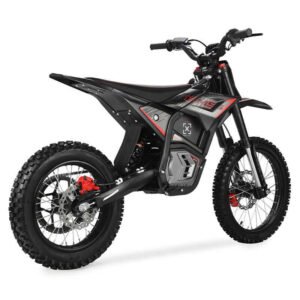 EM5 PRO elektrinis motociklas 2500W juodos spalvos off-road tipo modelis