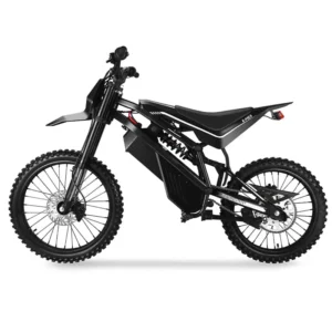 EM23 elektrinis motociklas 2500W juodos spalvos, vaizdas iš kairės pusės